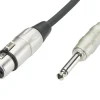 Luxorparts Mikrofonkabel XLR til 6,3 mm - 6 m, Sort