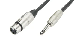 Luxorparts Mikrofonkabel XLR til 6,3 mm - 1 m, Sort