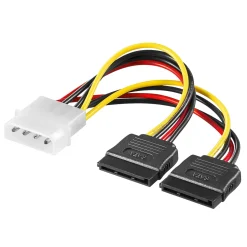 Luxorparts Molex til SATA-strømforgrening - 4-pin