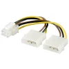 Luxorparts PCI Express-strømadapter - 6-pin (2x Molex)