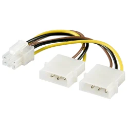 Luxorparts PCI Express-strømadapter - 6-pin (2x Molex)