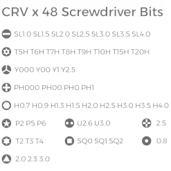 Luxorparts Skrue sæt 48 dele