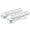 Luxorparts Stikdåse 6-vejs 1 m, Hvid, 2-pak