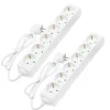 Luxorparts Stikdåse 6-vejs 2-pakke - 1 m