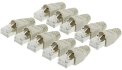Luxorparts STP-modulkontakt RJ45 Cat.6 med bøjebeskyttelse 10-pakke