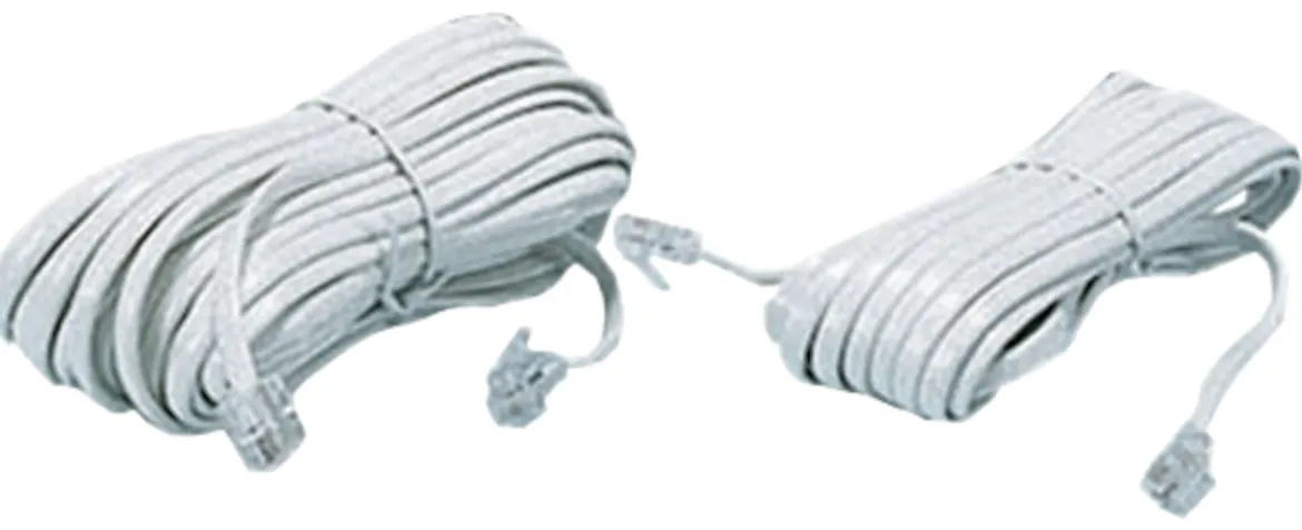 Luxorparts Telefonkabel RJ11 til RJ11 hvid - 1 m