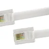Luxorparts Telefonkabel RJ11 til RJ11 hvid - 2 m
