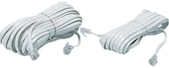 Luxorparts Telefonkabel RJ11 til RJ11 hvid - 2 m