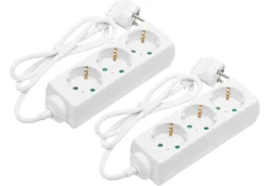 Luxorparts 3-vejs stikdåse 2-pak - 1 m