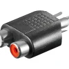 Lydadapter RCA til 2x RCA