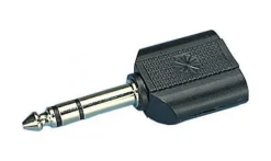 Lydadapter 2x 3,5 mm til 6,3 mm stereo