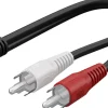 Lydadapter 2x RCA han til 3,5 mm hun - 0,2 m