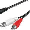 Lydadapter 2x RCA han til 3,5 mm hun - 1,5 m