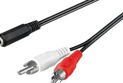 Lydadapter 2x RCA han til 3,5 mm hun - 1,5 m