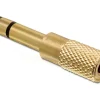 Lydadaptor 3,5 mm til 6,3 mm stereo - Forgyldt
