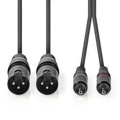 Lyd kabel 2x XLR til 2x RCA