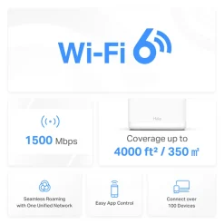 Mercusys Halo H60X Mesh Wifi 6-system 3-pakke