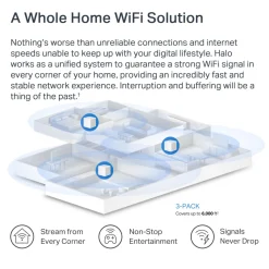 Mercusys Halo H60X Mesh Wifi 6-system 3-pakke