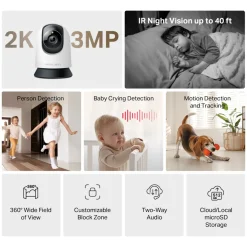 Mercusys MC210 - Pan/Tilt Hjemmesikkerhed Wi-Fi Overvågningskamera