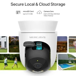 Mercusys MC510 - Udendørs Pan/Tilt Sikkerheds Wi-Fi Overvågningskamera
