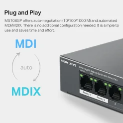 Mercusys MS108GP 8-port gigabit switch med POE+