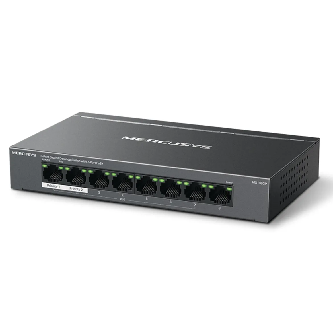 Mercusys MS108GP 8-port gigabit switch med POE+