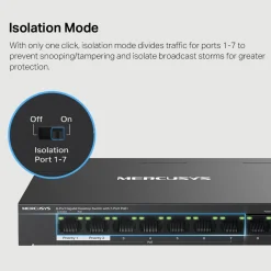 Mercusys MS108GP 8-port gigabit switch med POE+