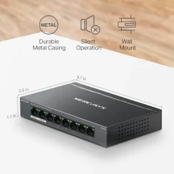 Mercusys MS108GP 8-port gigabit switch med POE+