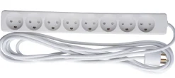 MicroConnect Dansk stikdåse - 8-vejs - Hvid - 5 m