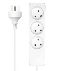 MicroConnect Dansk stikdåse - 3-vejs - Hvid - 3 m