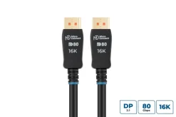 MicroConnect DisplayPort 2.1 kabel - 16K/80Gbps - Sort - 0,5m