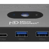 MicroConnect DisplayPort & USB-C KVM-switch - 2 porte
