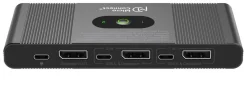 MicroConnect DisplayPort & USB-C KVM-switch - 2 porte