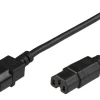 MicroConnect jumper-strømkabel - C14 til C15 - sort - 2m