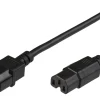 MicroConnect jumper-strømkabel - C14 til C15 - sort - 3m