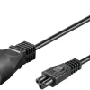 MicroConnect strømkabel DK til C5 - 0,5 m