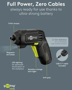 Mini batteridrevet skruetrækkersæt - 31 dele