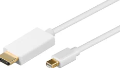 Mini Displayport til HDMI 2 m - Hvid