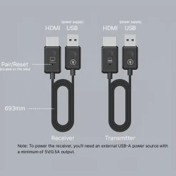 MiniX Neo H1 HDMI til HDMI trådløs skærmdongle