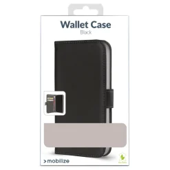 Mobilize Classic Gelly Wallet Book Case til iPhone 16 Plus, Sort