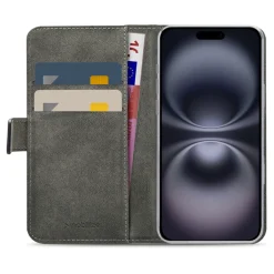 Mobilize Classic Gelly Wallet Book Case til iPhone 16 Plus, Sort