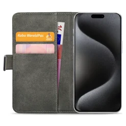 Mobilize Classic Gelly Wallet Book Case til iPhone 15 Pro Max, Sort