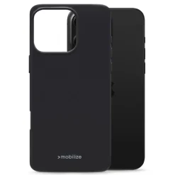 Mobilize Rubber Gelly Case til iPhone 16 Pro Max, Sort