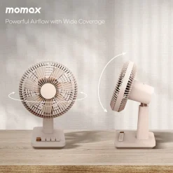 Momax 1°Pod mini-bordventilator, Sandsten
