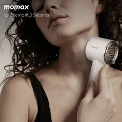 Momax Ultra Freeze bærbar fan med køleplade, Blå