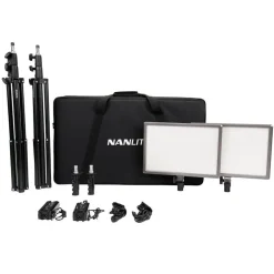 Nanlite LumiPad 25 LED-paneler med stativ 2-pakke