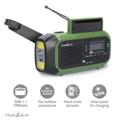 Nødradio med DAB+/FM - Solpanel - Powerbank