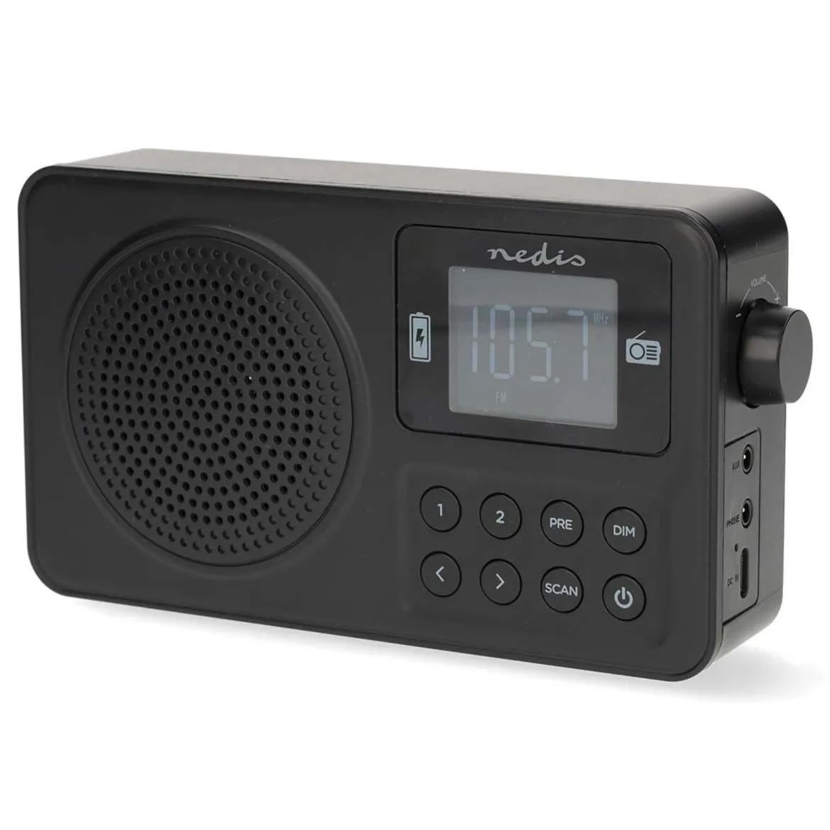 Nedis Bærbar FM-radio med Bluetooth