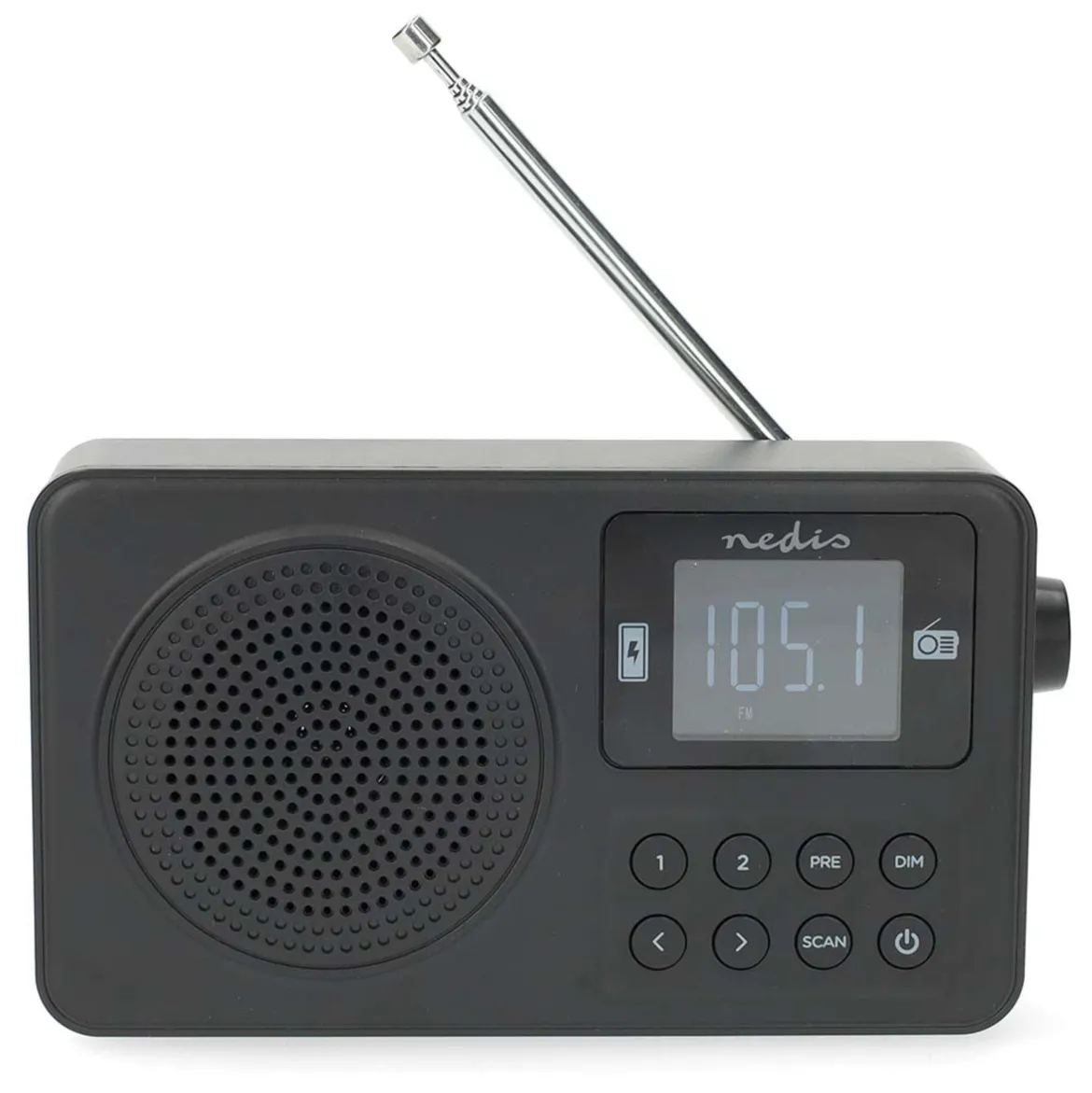 Nedis Bærbar FM-radio med Bluetooth