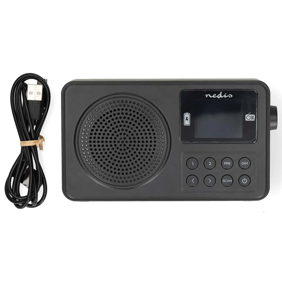 Nedis Bærbar FM-radio med Bluetooth